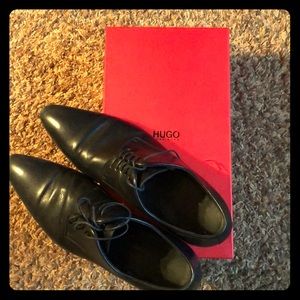 Hugo Boss Lace-up Derby Dress Shoes- Black